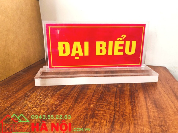 Biển chức danh mica đế 2 cấp Biển chức danh mica đế 2 cấp