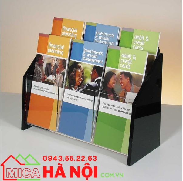 Kệ mica đựng tờ rơi Kệ mica đựng tờ rơi